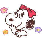 公式スタンプ::SNOOPY & BELLE
