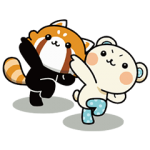 動く限定スタンプ::しろたさんとれさ丸