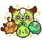 ゲームキャラクリエイターズスタンプ::コロロケの森 ぽいっと 日常編