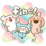 隠し無料スタンプ::かまってウサちゃん＆ほいっくまとミミー