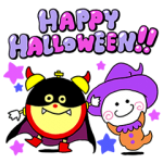 隠し無料スタンプ::ころりん★ハロウィンキャラクタースタンプ