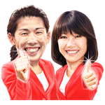 限定無料スタンプ::高橋尚子 ＆ 吉田沙保里