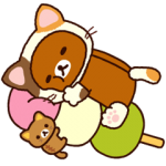 公式スタンプ::リラックマ ほっこり冬日和
