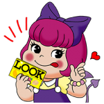 隠し無料スタンプ::LOOK第4弾：ペコ×魔法の国の女の子