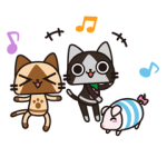 公式スタンプ::アイルー 動くスタンプ
