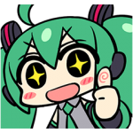 公式スタンプ::動く！初音ミクとピアプロキャラクター