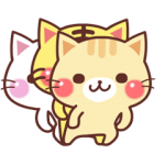 公式スタンプ::動く♪にゃーにゃー団