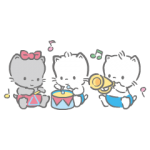 公式スタンプ::ニャニィニュニェニョン ちょびっと動く♪