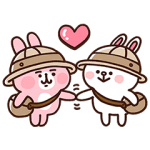 限定無料スタンプ::LINE バブル2×カナヘイの小動物