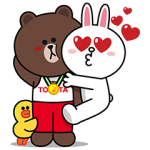 限定無料スタンプ::TOYOTA×LINE FRIENDS