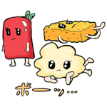 隠し無料スタンプ::タラレバ肌娘&新キャラ「おアゲ」