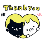 限定無料スタンプ::クロネコスタンプ もじじコラボ！