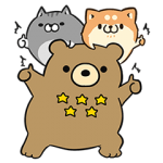 限定無料スタンプ::ボンレス犬・猫×エクスベア