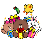 限定無料スタンプ::LINE Characters with SMART PARTY