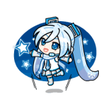隠し無料スタンプ::雪ミク × レンジャーコラボレーション