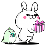 限定無料スタンプ::うさぎ100%×LINE STORE