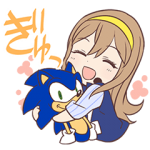 隠し無料スタンプ::ラブライブ！×SEGA　花丸＆ソニック