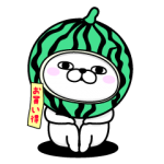 人気スタンプ特集::うさぎ１００％ 夏
