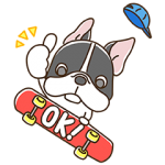 限定無料スタンプ::ブルドッグの　デニー＆ジニー