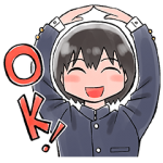 隠し無料スタンプ::サヨナラさんかく