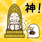 人気スタンプ特集::うるせぇトリ×ビリケンさん★幸運スタンプ