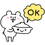 隠し無料スタンプ::ゆるくま×こなべっち