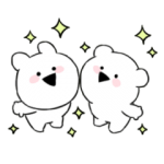 人気スタンプ特集::すこぶる動くちびウサギ＆クマ