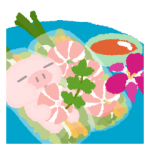 人気スタンプ特集::ぶたたのごはん