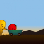 人気スタンプ特集::黄色いヤツ、夕焼け色。