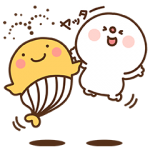 限定無料スタンプ::宝くじクーちゃん×だいふく