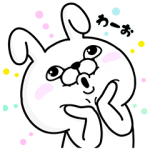 限定無料スタンプ::うさぎ100％ × ルトロン