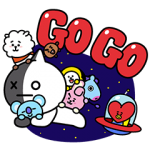 隠し無料スタンプ::宇宙スター BT21 デイリー愛嬌Ver.