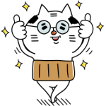 限定無料スタンプ::TOYOTA キロボミニ×おやじ♡ねこ助