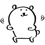 人気スタンプ特集::自分ツッコミくま (うご２）