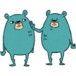 人気スタンプ特集::動くあおいくまさん