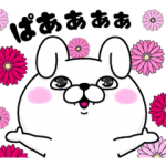 限定無料スタンプ::うさぎ100％×ViSコラボスタンプ