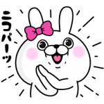 限定無料スタンプ::うさぎ100％×トークCARE