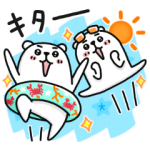 限定無料スタンプ::選べるニュース×ぷるくまさん