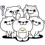 限定無料スタンプ::うさぎ＆くま１００％と仲間たち