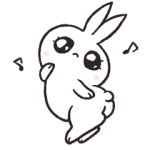 隠し無料スタンプ::毎日使える♪うさぎたん