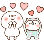 隠し無料スタンプ::だいふく×フクロウのHOOT
