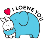 隠し無料スタンプ::LOEWE うさぎ＆ぞう