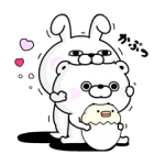 人気スタンプ特集::うさぎ&くま１００％ ラブラブ動く編