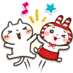 限定無料スタンプ::しまむら×Honobono「しろねこ」
