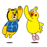 隠し無料スタンプ::動く♪星プロ＆ポインコ コラボスタンプ