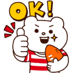 人気スタンプ特集::全力ラグビー☆ベタックマ