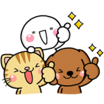 隠し無料スタンプ::いぬ・ねこのきもち×しろまる