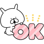限定無料スタンプ::LINEキャリア×ゆるうさぎ