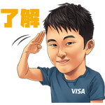限定無料スタンプ::Team Visa アスリートスタンプ