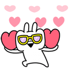 限定無料スタンプ::うさぎゅーん！× LINE証券